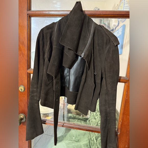 Alexander Wang Aviator Suede Jacket Brown Size S - Picture 6 of 11